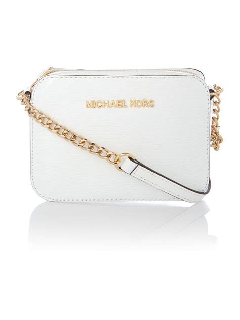 michael kors white small crossbody.